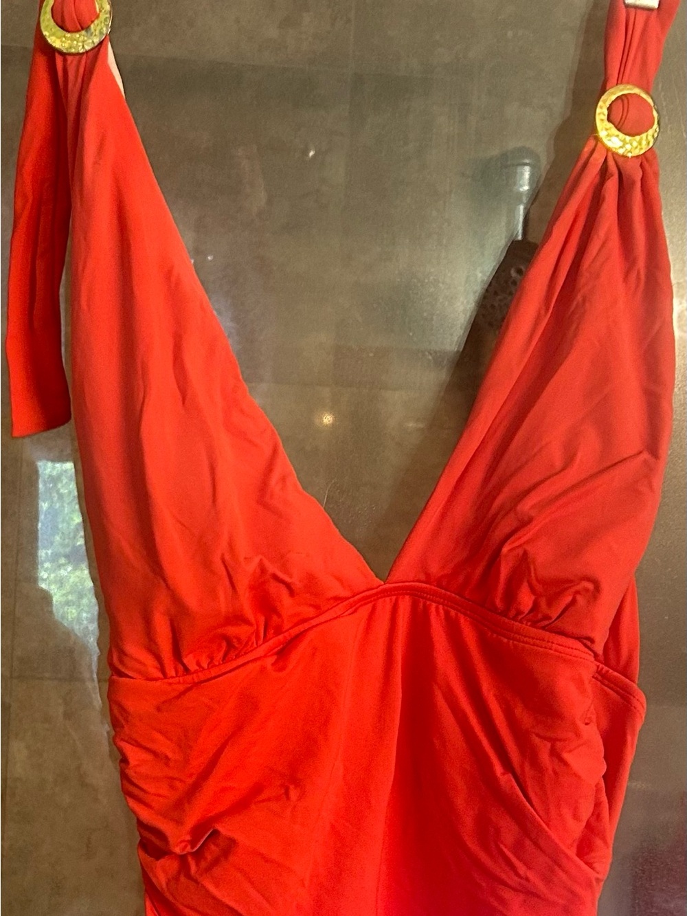 Lauren Ralph Lauren Red swimsuit with Black Label. GUC